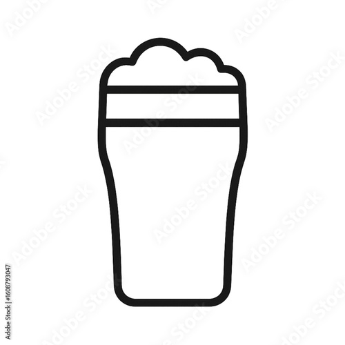 Oktoberfest pint glass icon transparent background