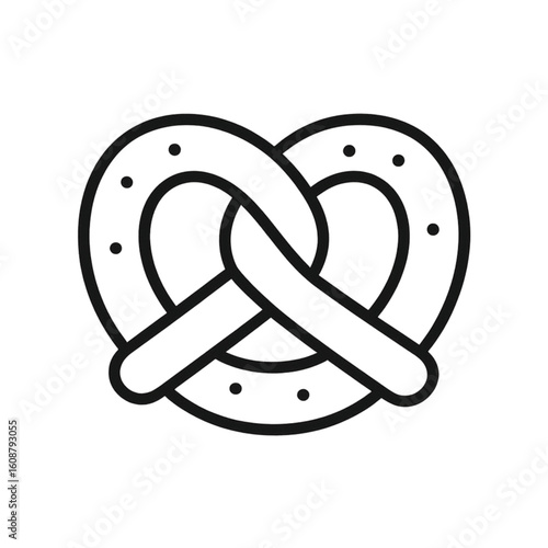 Oktoberfest pretzel icon transparent background