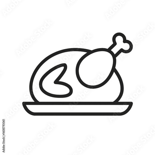 Oktoberfest roast chicken icon transparent background