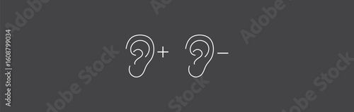  Ear with Sound Waves graphic representation ear radiating