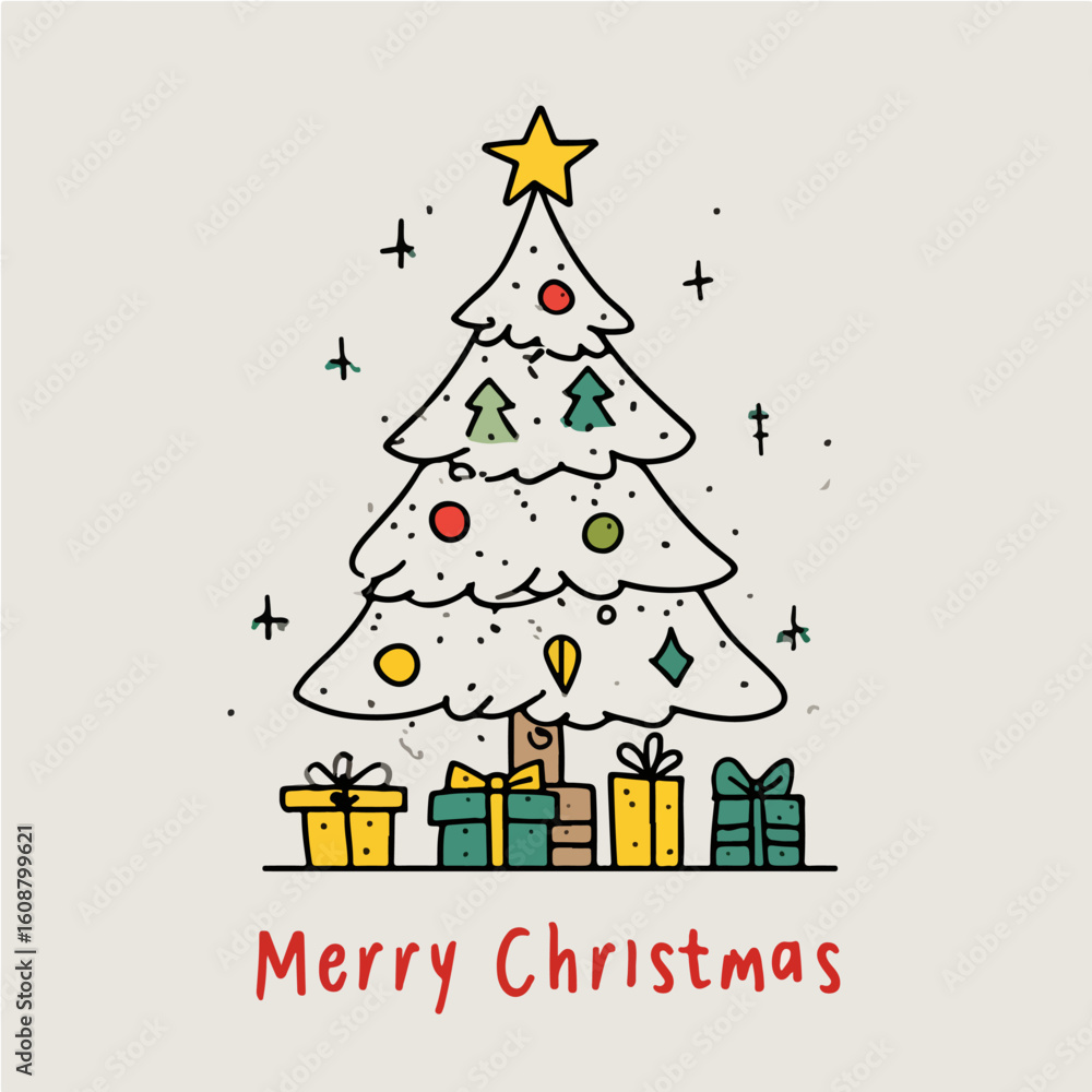 Fototapeta premium Christmas tree vector diagram