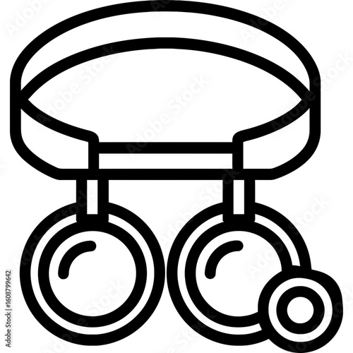 Jeweler's loupe with magnifying glasses outline vector