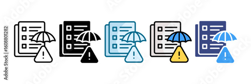 Mitigation Plan Icon Set Multiple Style Collection