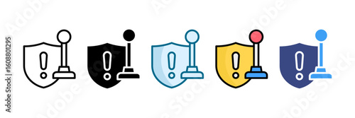 Risk Control Icon Set Multiple Style Collection