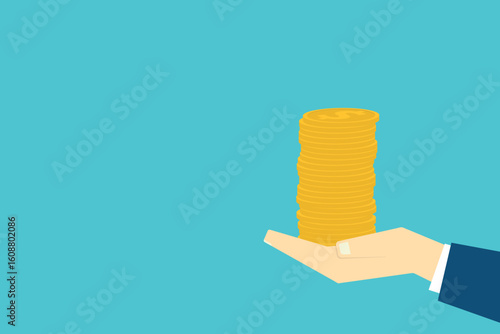 Hand holding money	