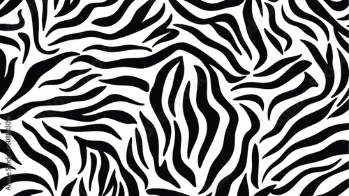 Minimal zebra skin fur texture vector on transparent background