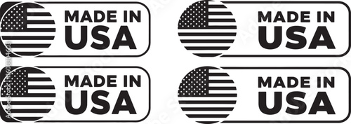 American flag made in U S A labels made in usa emblem, made in usa, american flag, label, emblem, symbol, patriotic, country of origin, national, united states, graphic, design, black and white, text,