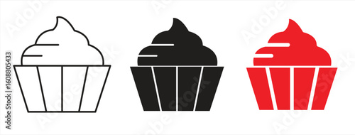 Ice Cream Icon, Editable Stroke, Pixel Perfect, For Mobile and Web, vector illustration.

