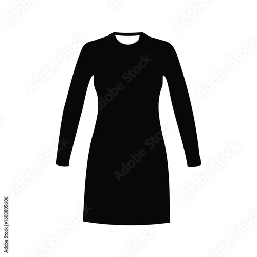 Elegant black longsleeved dress, perfect for a night out or special occasion
