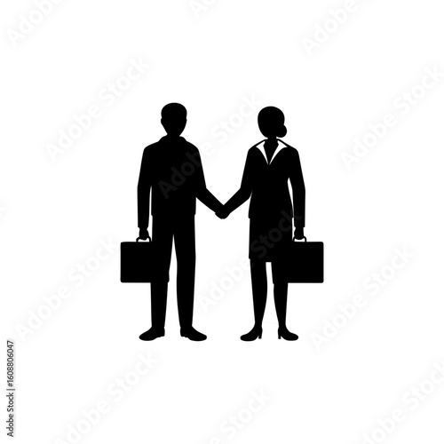 Business People Handshake Silhouette agreement