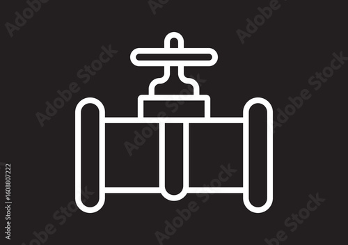 Set of black fence on white background.gate valve pipe Icons Collection – Multiple Vector Styles Icons