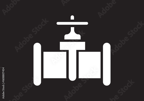 Set of black fence on white background.gate valve pipe Icons Collection – Multiple Vector Styles Icons
