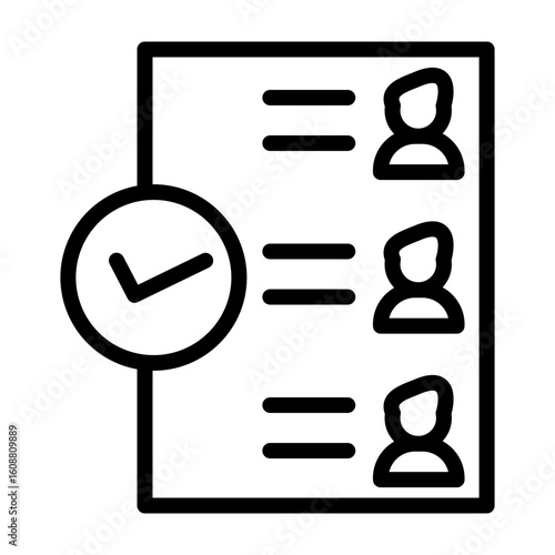 Enrollment Chart Vector Line Icon Design