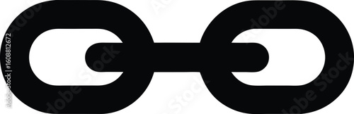 Chain link silhouette vector illustration