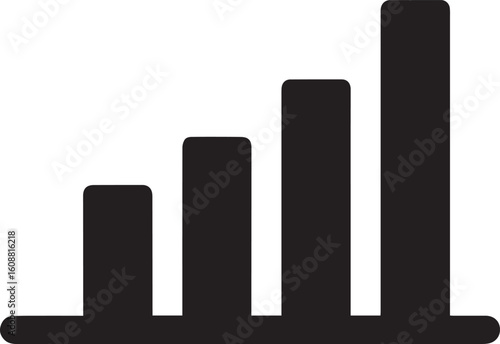 Revenue Icon – Black and White Minimalist Dollar and Bar Graph Vector Illustration