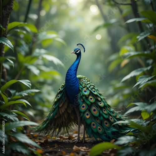 Wallpaper Mural peacock with feathers Torontodigital.ca