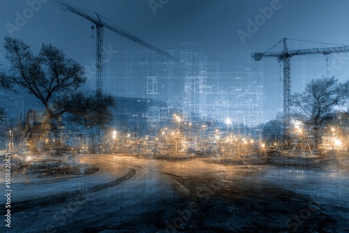 Visualizing urban growth: a city and blueprint in harmony. Economic revival. The long-term benefits of investing in newly boosted opportunity zones. Economic synergy. Skyline evolution.