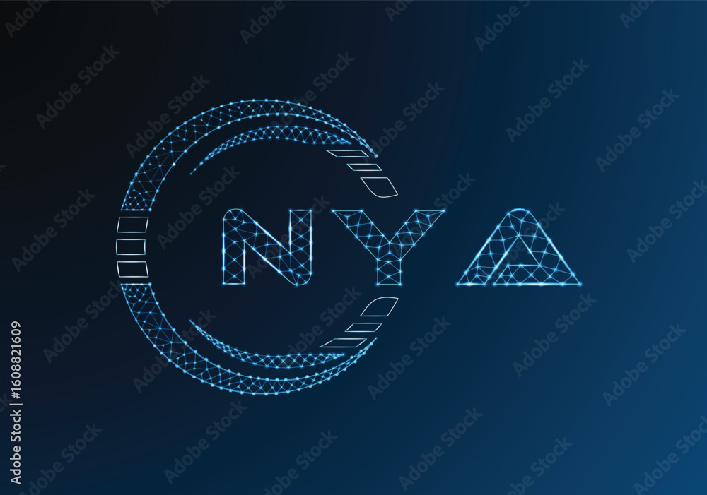 Φωτογραφία NYA low poly letter logo vector design