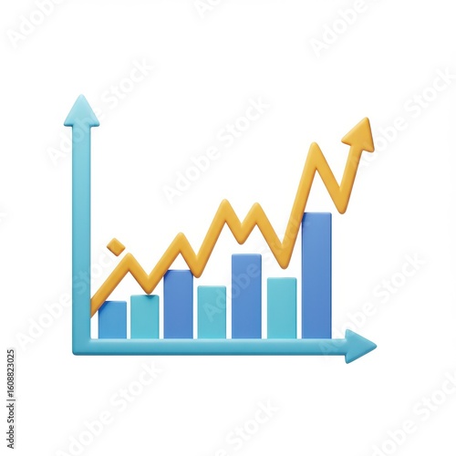 Colorful 3D Bar and Line Graph Representation of Growth and Success Free Download Colorful 3D Bar and Line Graph Representation of Growth and Success - GFXLoad