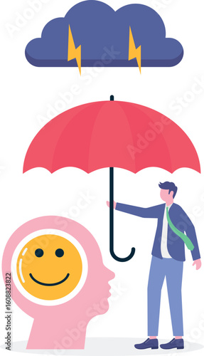 Weathering emotional storms with effective mental method.

