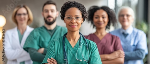 The diverse healthcare team showcasing professionalism and dedication to patient care.