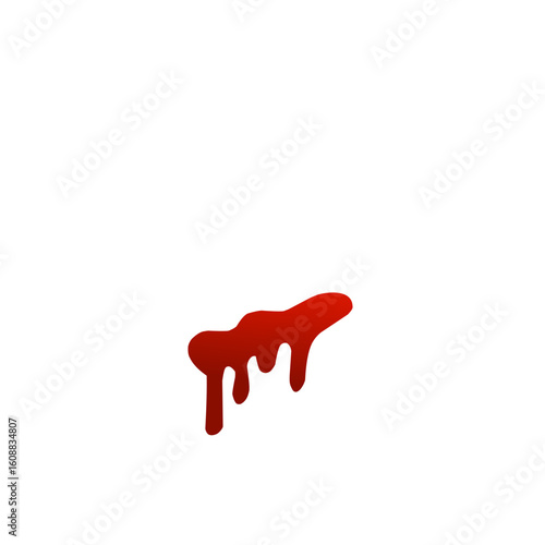 Blood drip set. Drop blood isloated white background. Happy Halloween decoration design