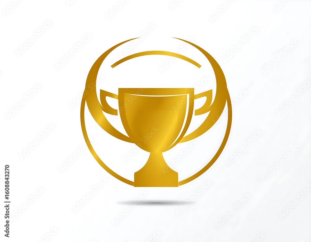 Golden Trophy Cup Icon Vector Design Celebrating Achievement and Success Concept Golden Trophy Cup Icon Vector Design Celebrating Achievement and Success Concept