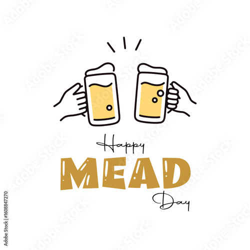 Bilde på lerret Raise a glass on Mead Day, celebrated every first Saturday of August! Discover the world’s oldest fermented drink made from honey, and enjoy tastings, brewing sessions, and mead festivals