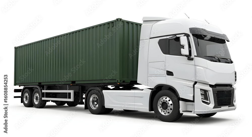 White truck isolated on transparent background. Png White truck isolated on transparent background. Png