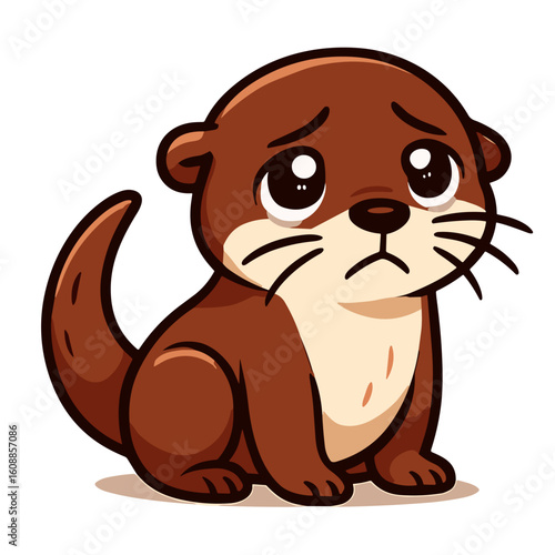 sad ferret weasel cartoon