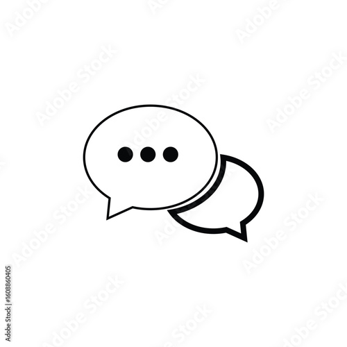 Chat icon vector, Trendy message symbol, comment icon,  speech bubble symbol,  Chat message icons, vector illustration EPS 10.