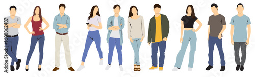 people collection full isolated 
