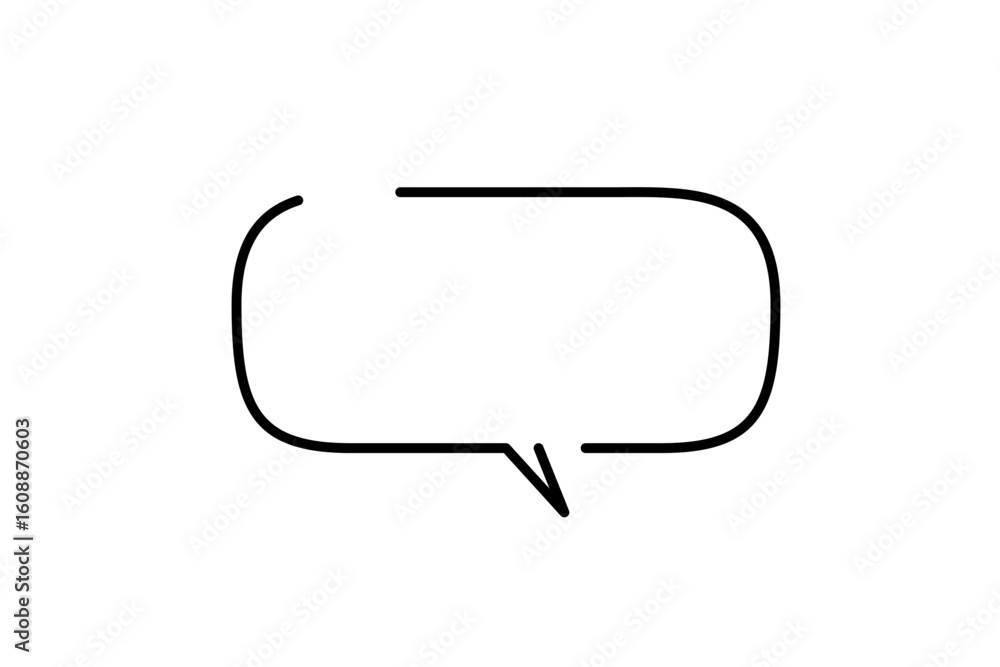 Naklejka premium 手書き風のシンプルで可愛い吹き出し