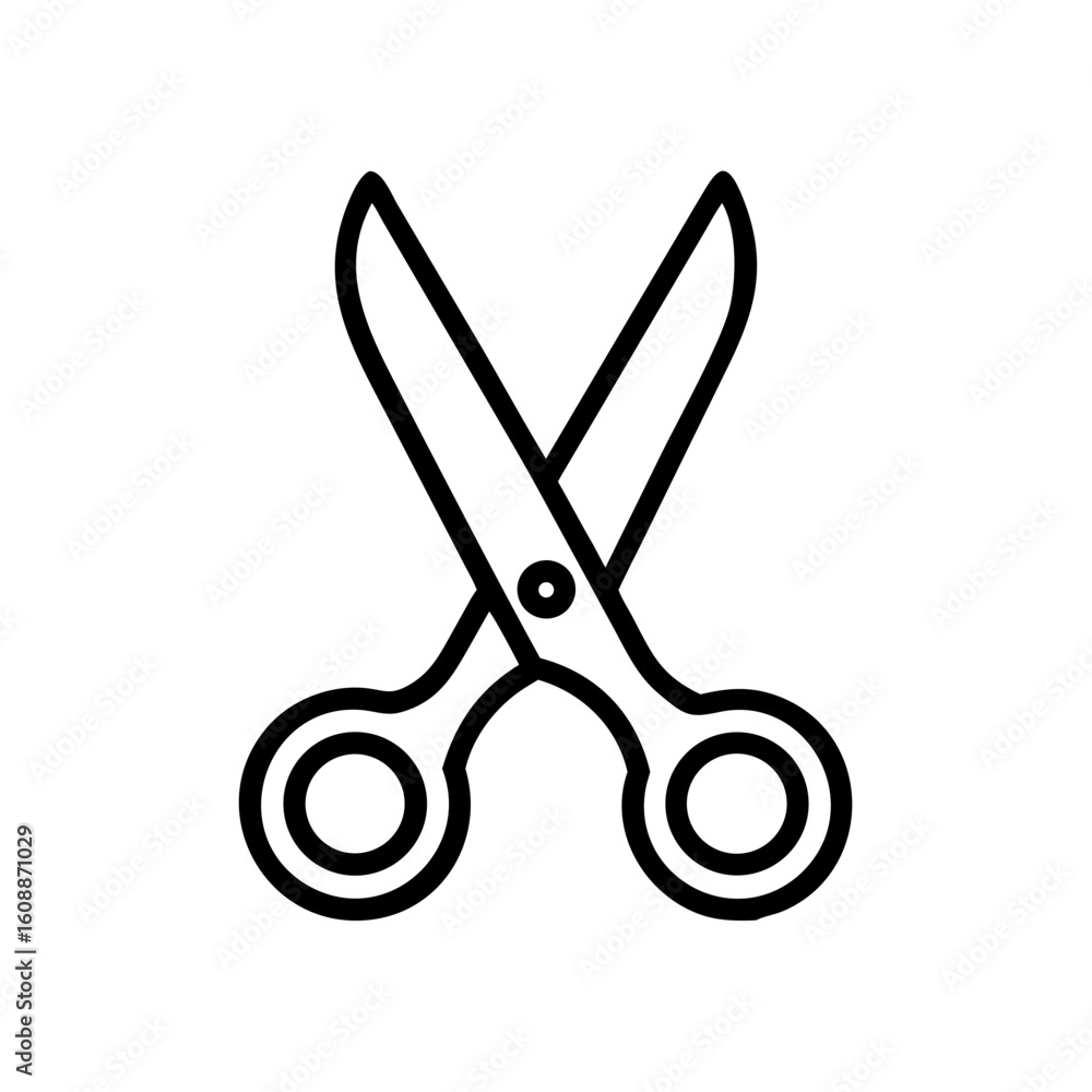 Fototapeta premium Scissors Icon for Creativity and Crafting Topics