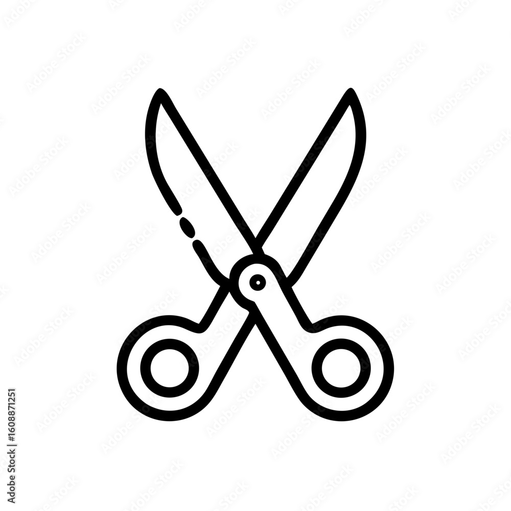Fototapeta premium Scissors Icon for Creativity and Crafting Topics