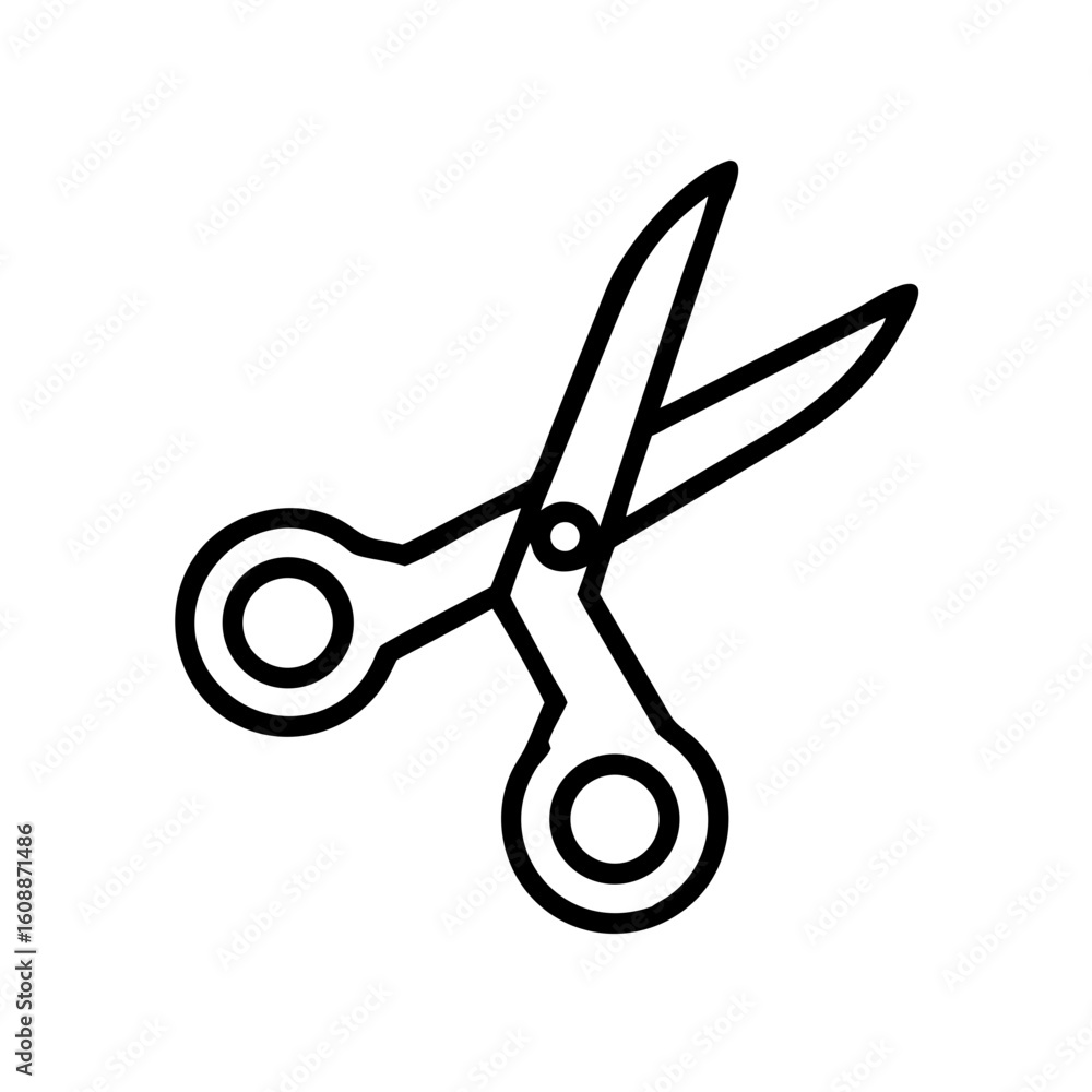 Fototapeta premium Scissors Icon for Creativity and Crafting Topics