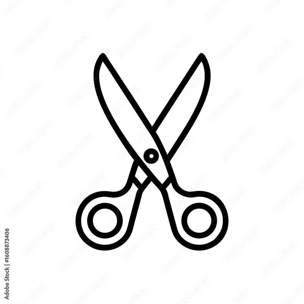 Fototapeta premium Scissors Icon for Creativity and Crafting Topics