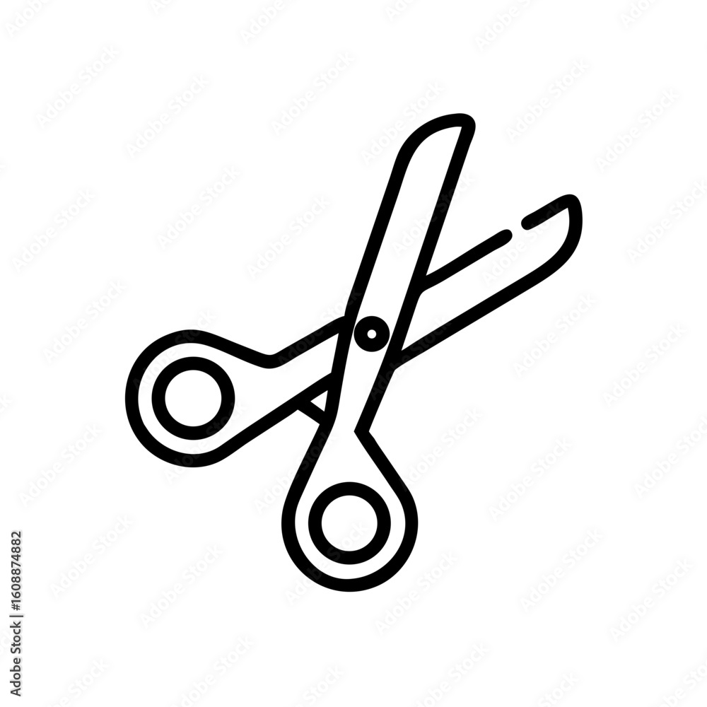 Fototapeta premium Scissors Icon for Creativity and Crafting Topics