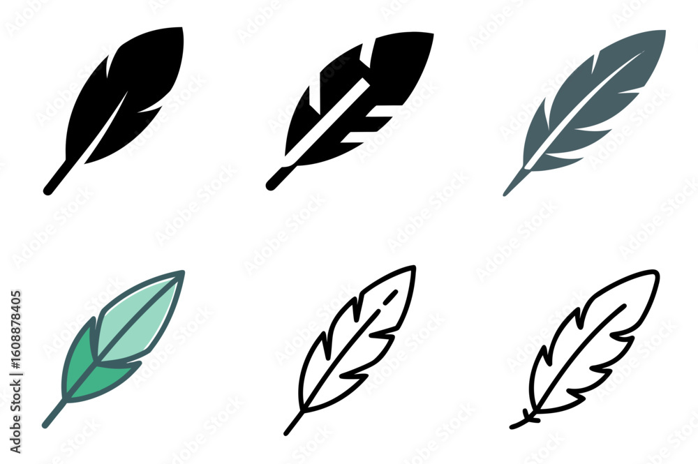 Feather Icon Vector Illustration Feather Icon Vector Illustration