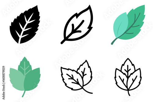 Mint Leaf Icon Vector Illustration