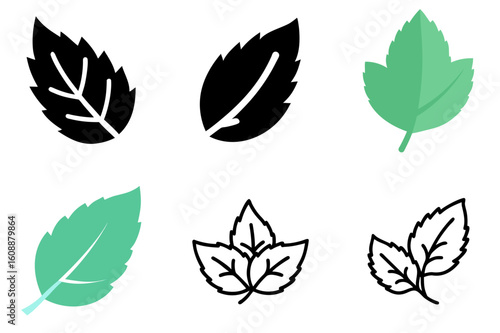 Mint Leaf Icon Vector Illustration