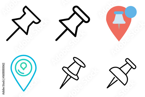 Pin Icon Vector Illustration