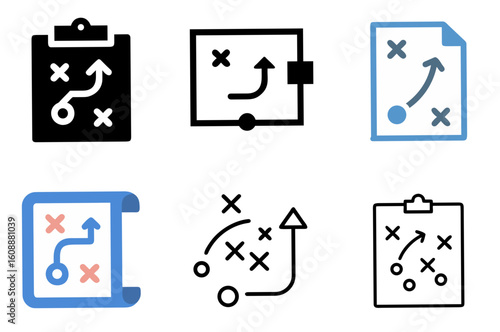 Tactical Plan Icon – Strategy and Planning Concept Vector Design