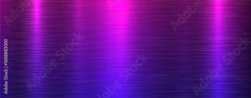 Brushed metal texture background, purple blue shiny lustrous metallic background.