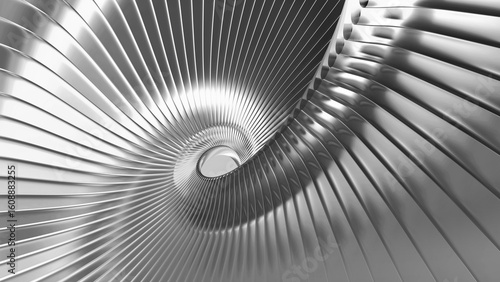 Silver metal striped patter...