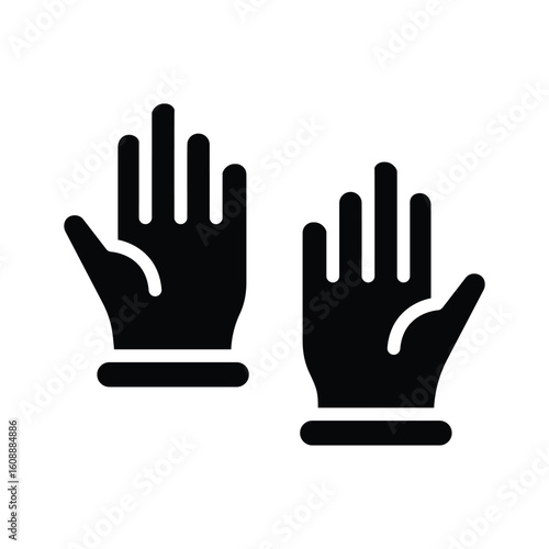 Easy to use glyph style icon of protective gloves