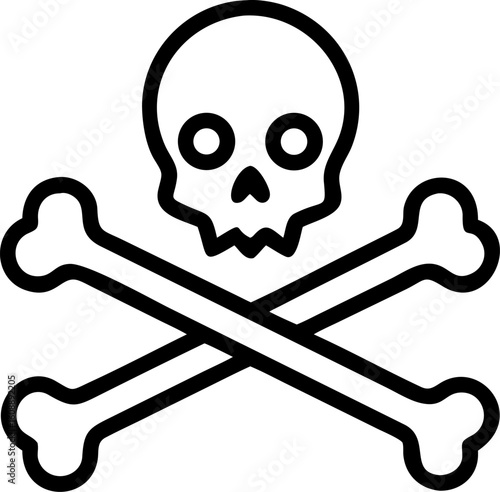A pirate flag with a skull and crossbones is a classic symbol of danger and piracy