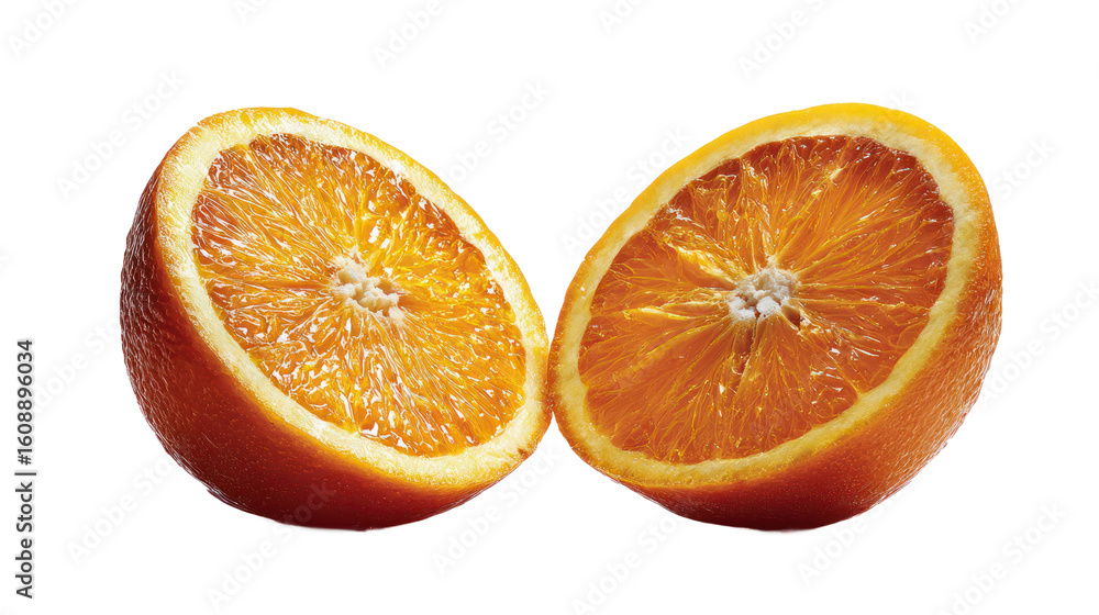 Fototapeta premium Orange halves studio shot