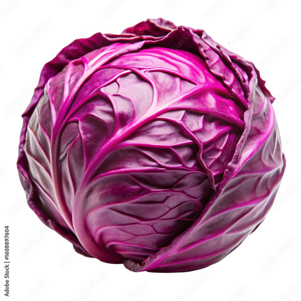 Fototapeta premium Red cabbage isolated on white background