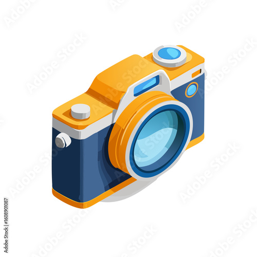 立体風カメラのベクターアイコン（アイソメトリック）
